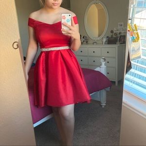 Red formal dress